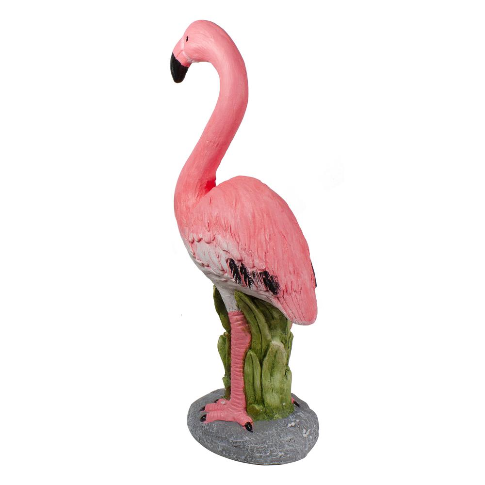 25.5" Pink Standing Flamingo Outdoor Garden Statue. Picture 4