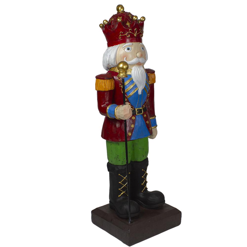 22" Red and Blue Nutcracker Soldier Christmas Decoration. Picture 2