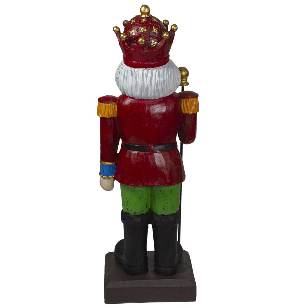 22" Red and Blue Nutcracker Soldier Christmas Decoration. Picture 3