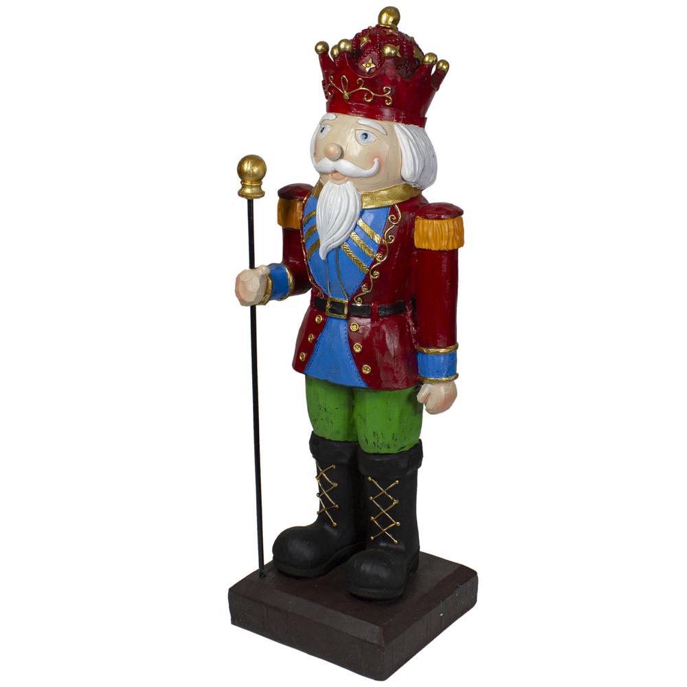 22" Red and Blue Nutcracker Soldier Christmas Decoration. Picture 4