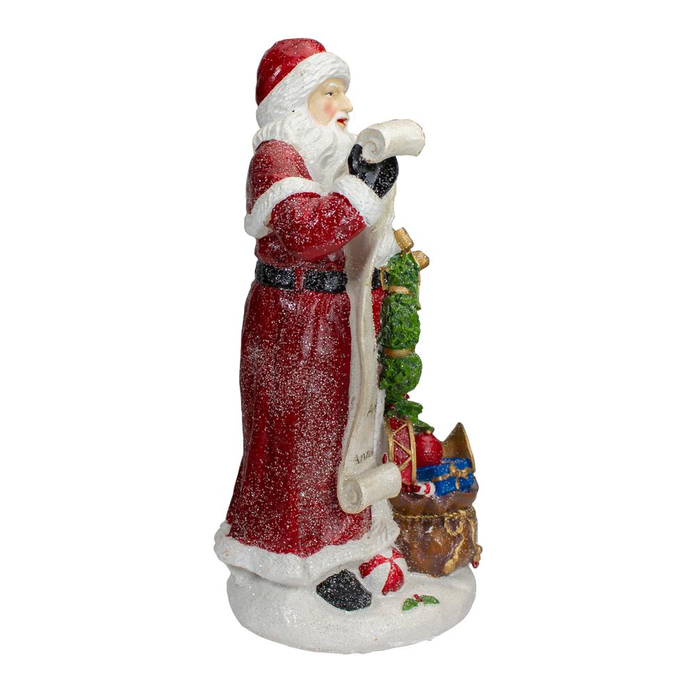 11.5" Santa Claus with Nice and Naughty List Christmas Tabletop Figurine. Picture 3