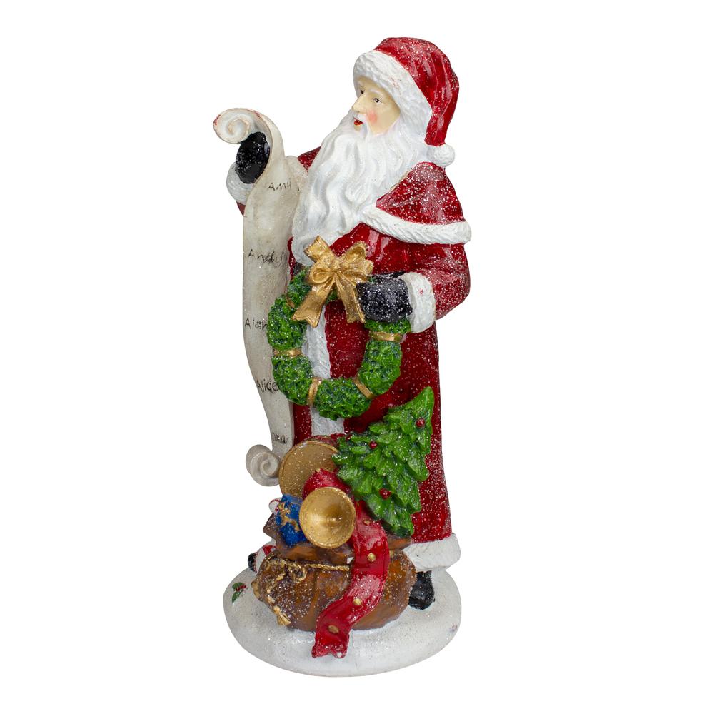 11.5" Santa Claus with Nice and Naughty List Christmas Tabletop Figurine. Picture 2