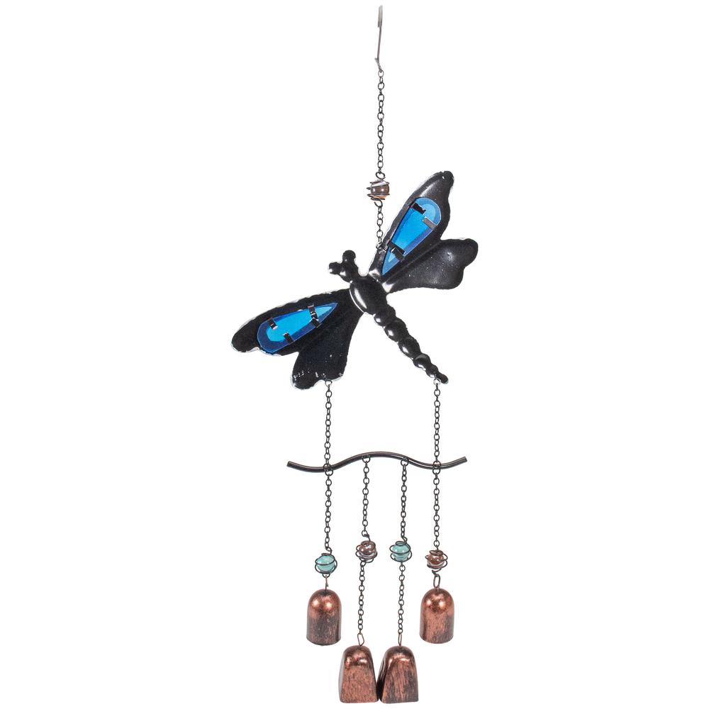 24" Purple and Bronze Dragonfly Outdoor Garden Windchime. Picture 4