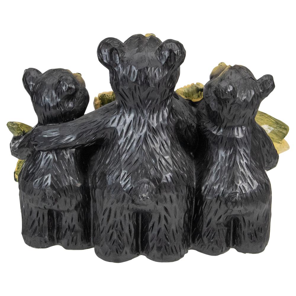 10" Bear Family Trio Welcome Sign Outdoor Garden Statue. Picture 5