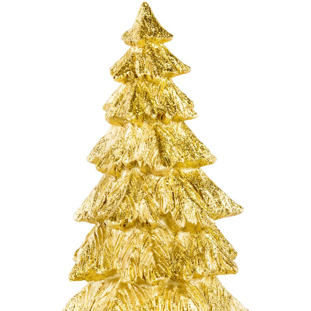 9.5" Metallic Gold Woodland Christmas Tree Decoration. Picture 3