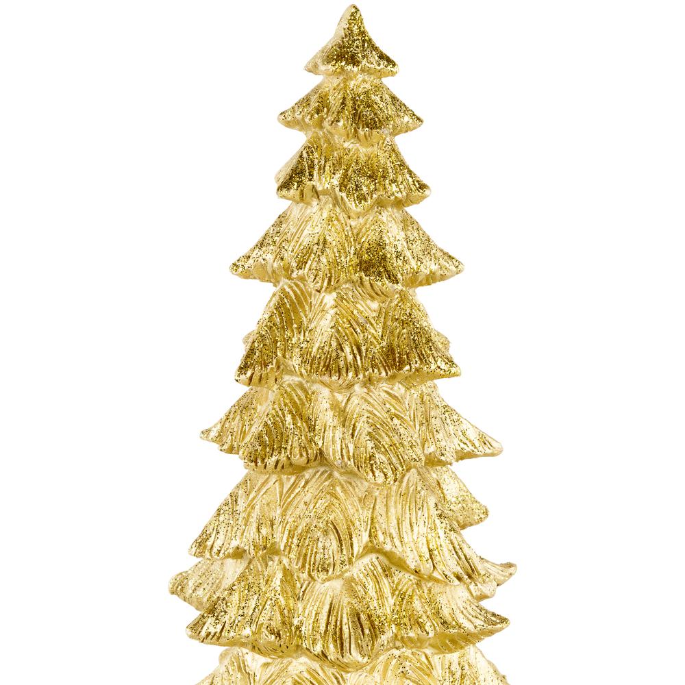 12.5" Metallic Gold Woodland Tree Christmas Decoration. Picture 3