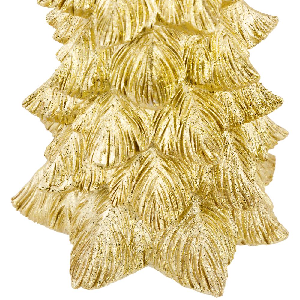 12.5" Metallic Gold Woodland Tree Christmas Decoration. Picture 4