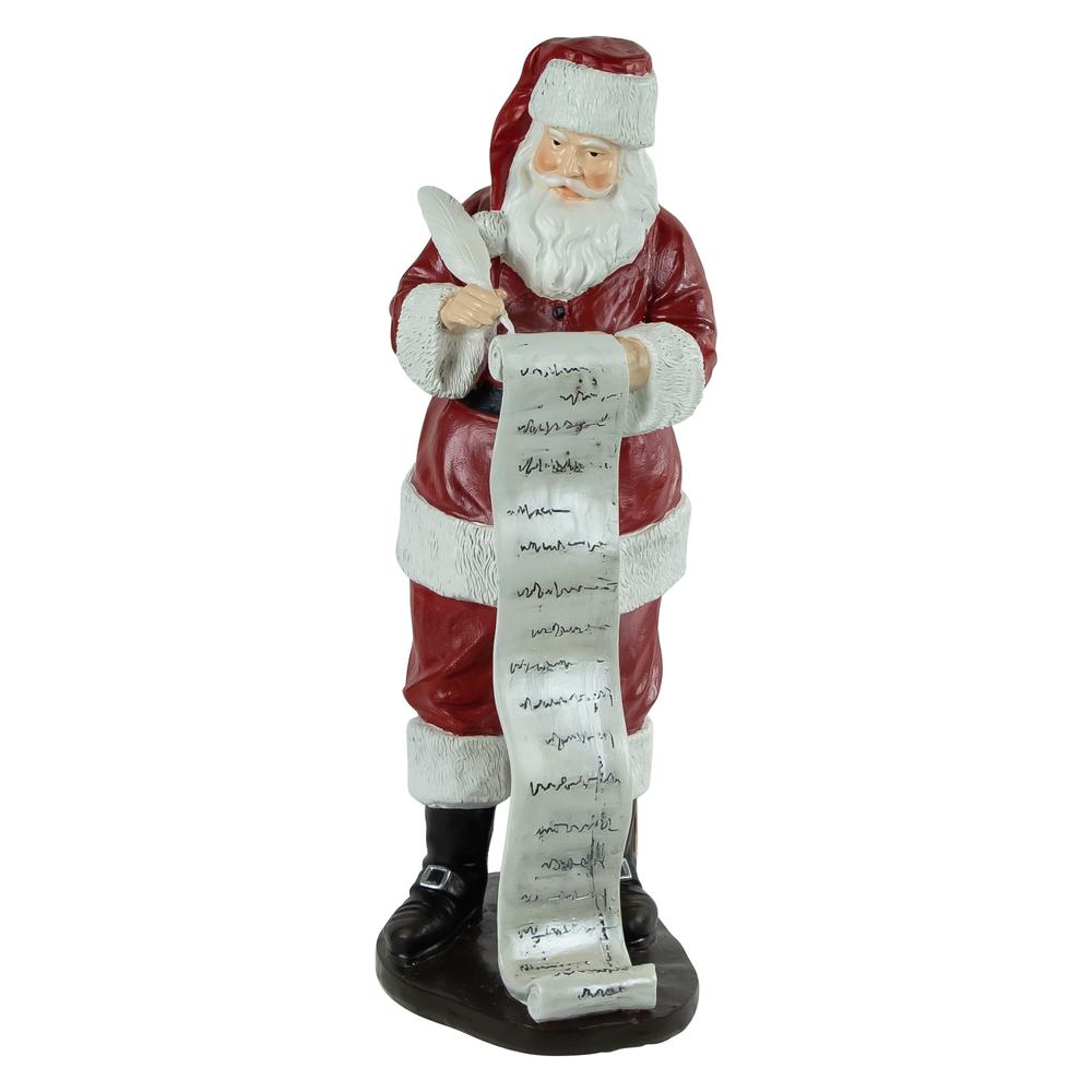 14.5" Santa with Naughty or Nice List Christmas Decoration. Picture 1