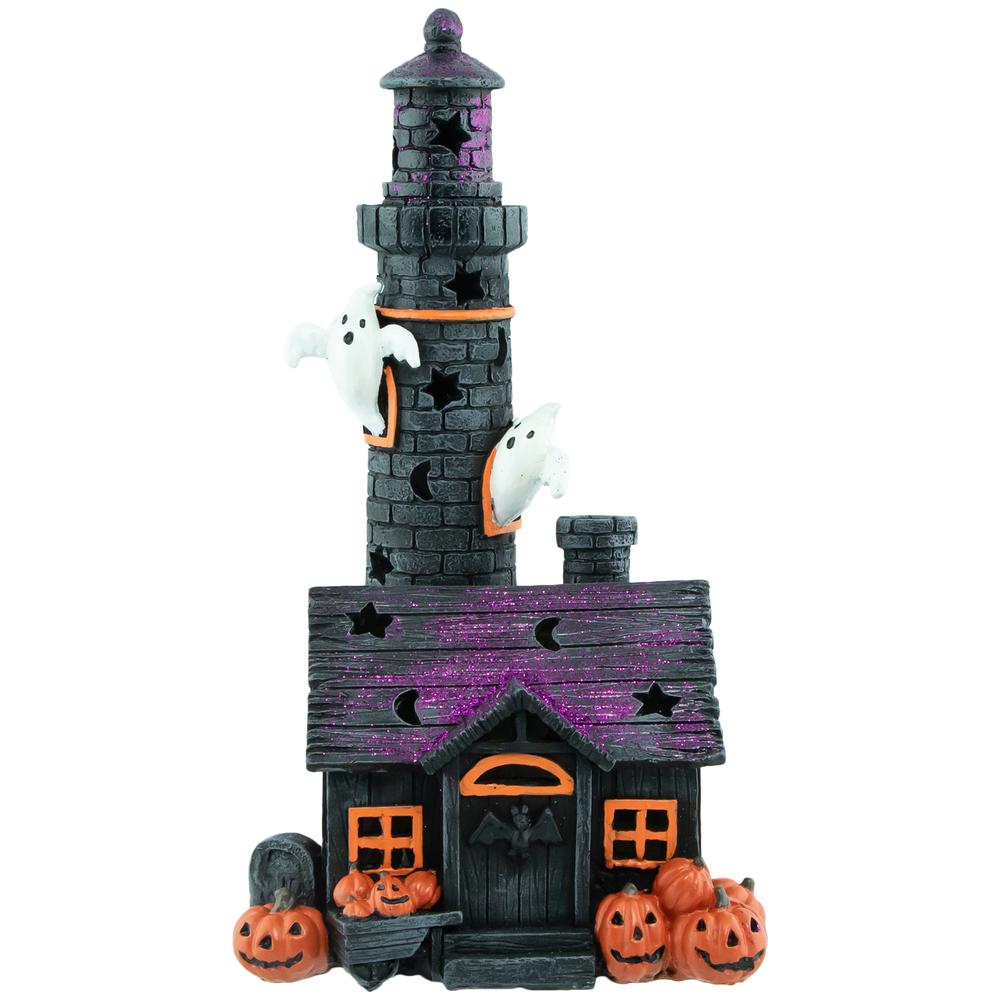 11.75" LED Lighted Haunted House Halloween Decoration. Picture 1