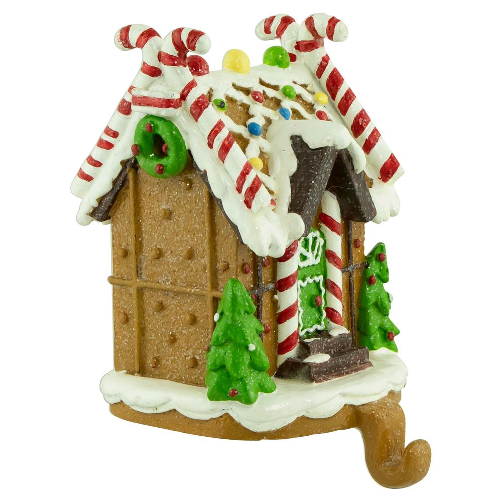 5.75" Gingerbread House Christmas Stockin Holder. Picture 2