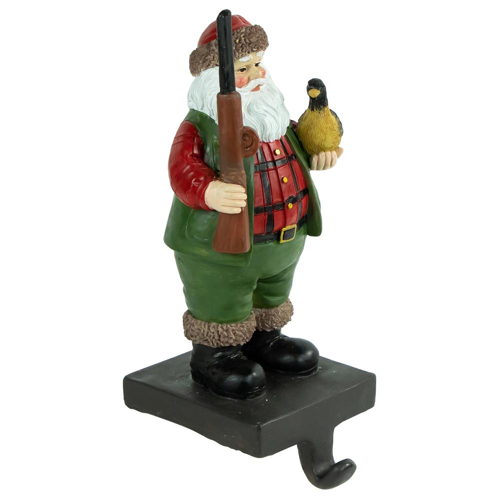 8.5" Hunter Santa with Duck Christmas Stocking Holder. Picture 2