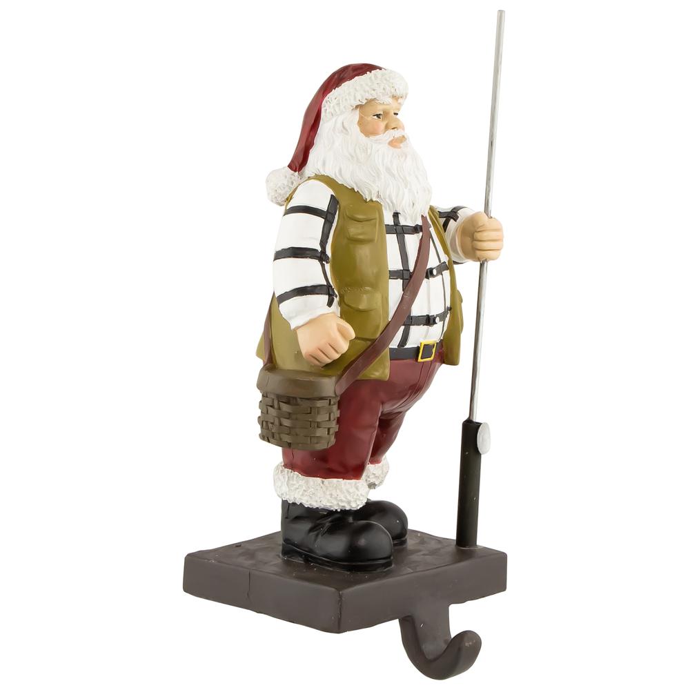 8.5" Fisherman Santa Christmas Stocking Holder. Picture 2