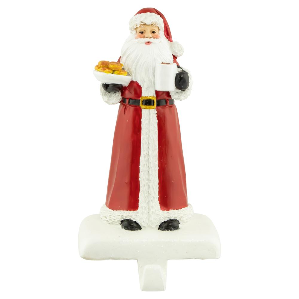 7" Santa with Cookies Christmas Stocking Holder. Picture 1