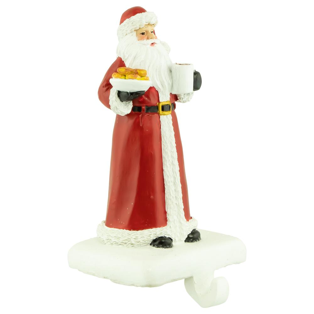 7" Santa with Cookies Christmas Stocking Holder. Picture 2