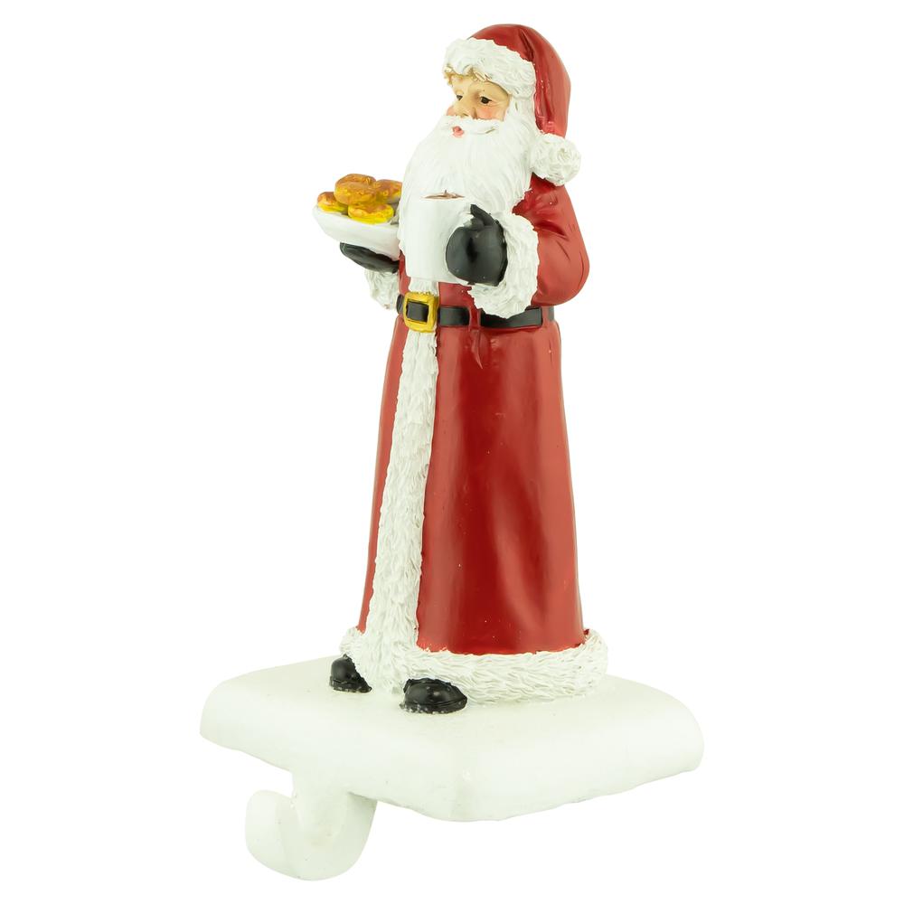 7" Santa with Cookies Christmas Stocking Holder. Picture 3