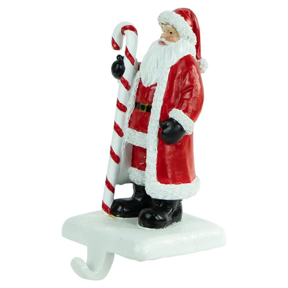 6.5" Santa with Candy Cane Christmas Stocking Holder. Picture 3