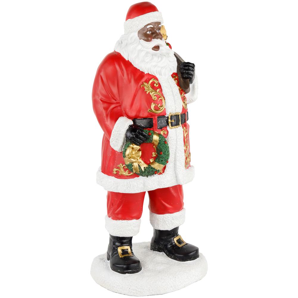 14" African American Santa Claus Christmas Figurine. Picture 3