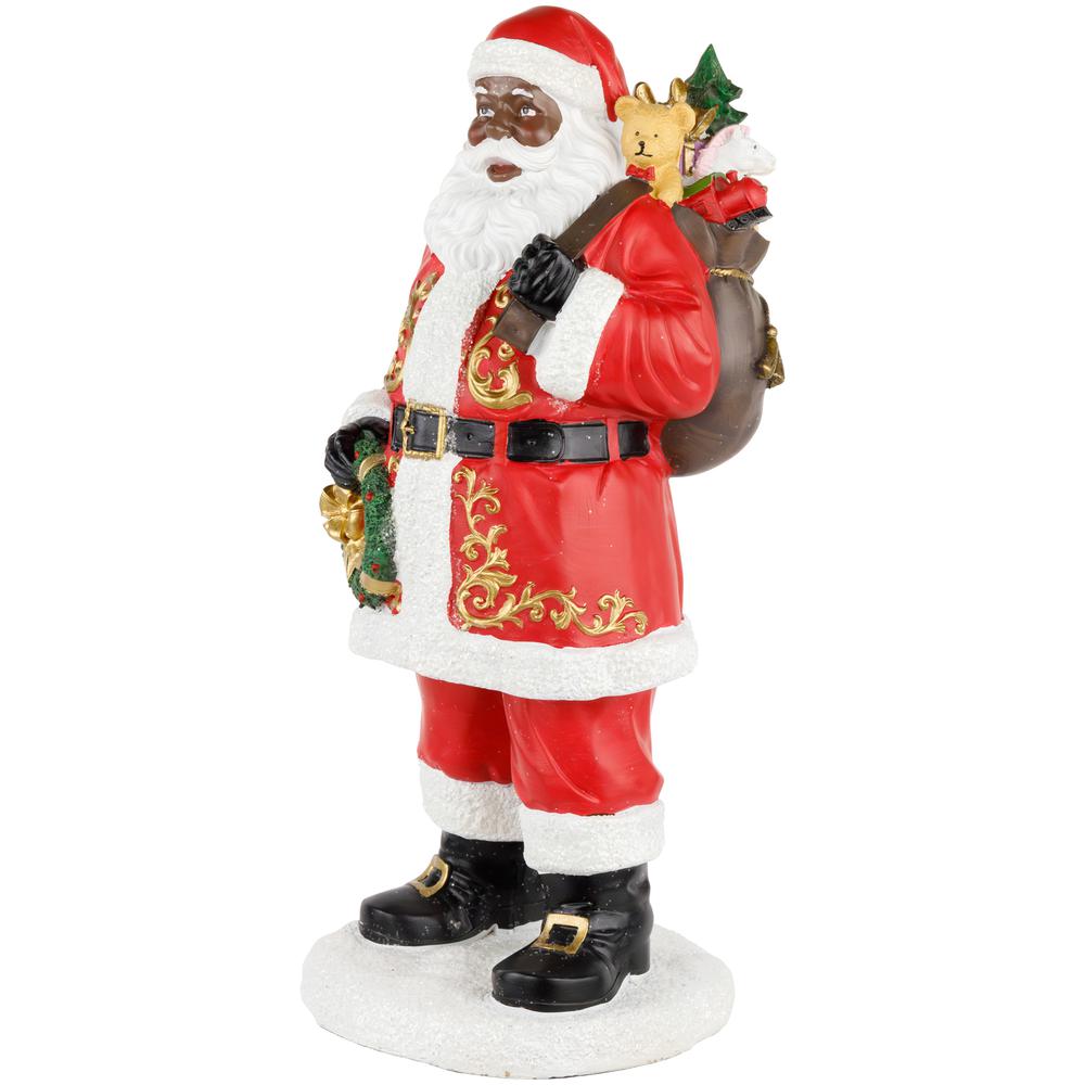 14" African American Santa Claus Christmas Figurine. Picture 4
