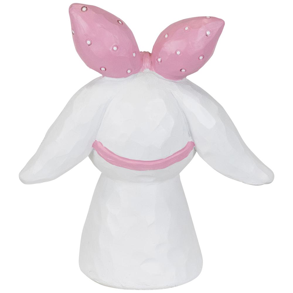 Easter Bunny Bust with Hair Bow - 7.5" - White and Pink. Picture 4
