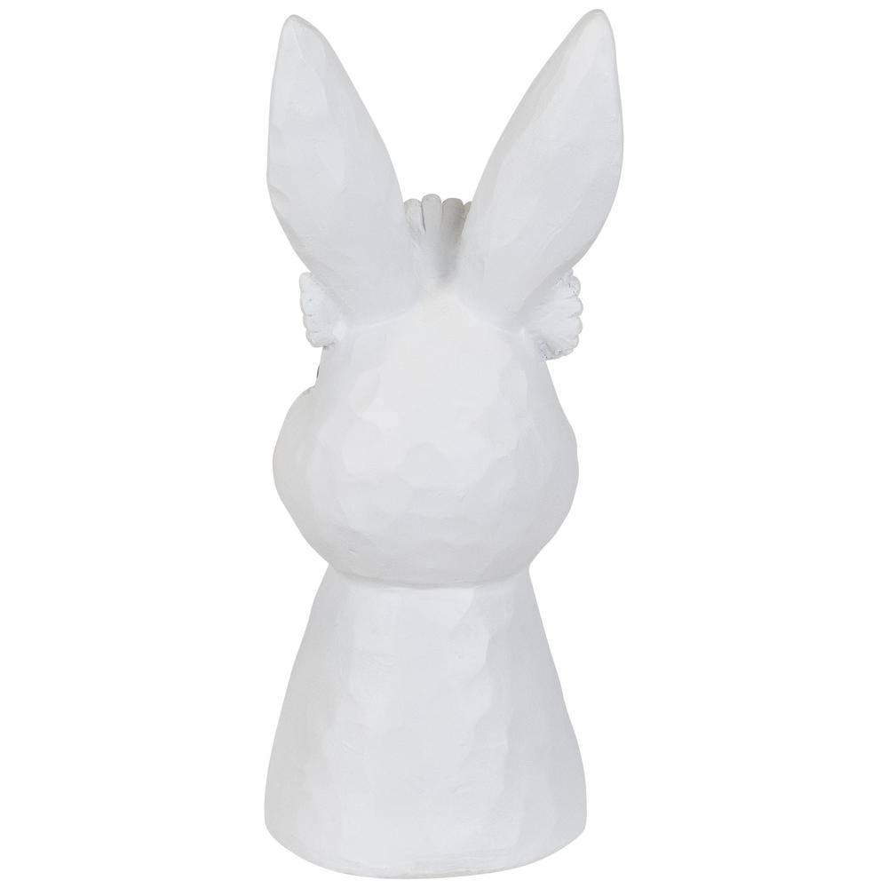 Easter Bunny Bust with Daisy Flower Crown - 9" - White. Picture 4