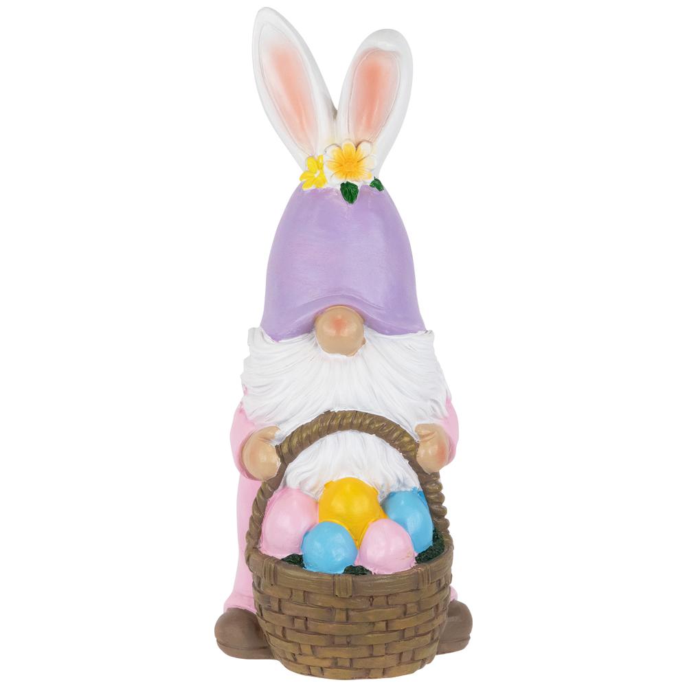 Easter Bunny Gnome with Egg Basket Figurine - 11.5". Picture 1