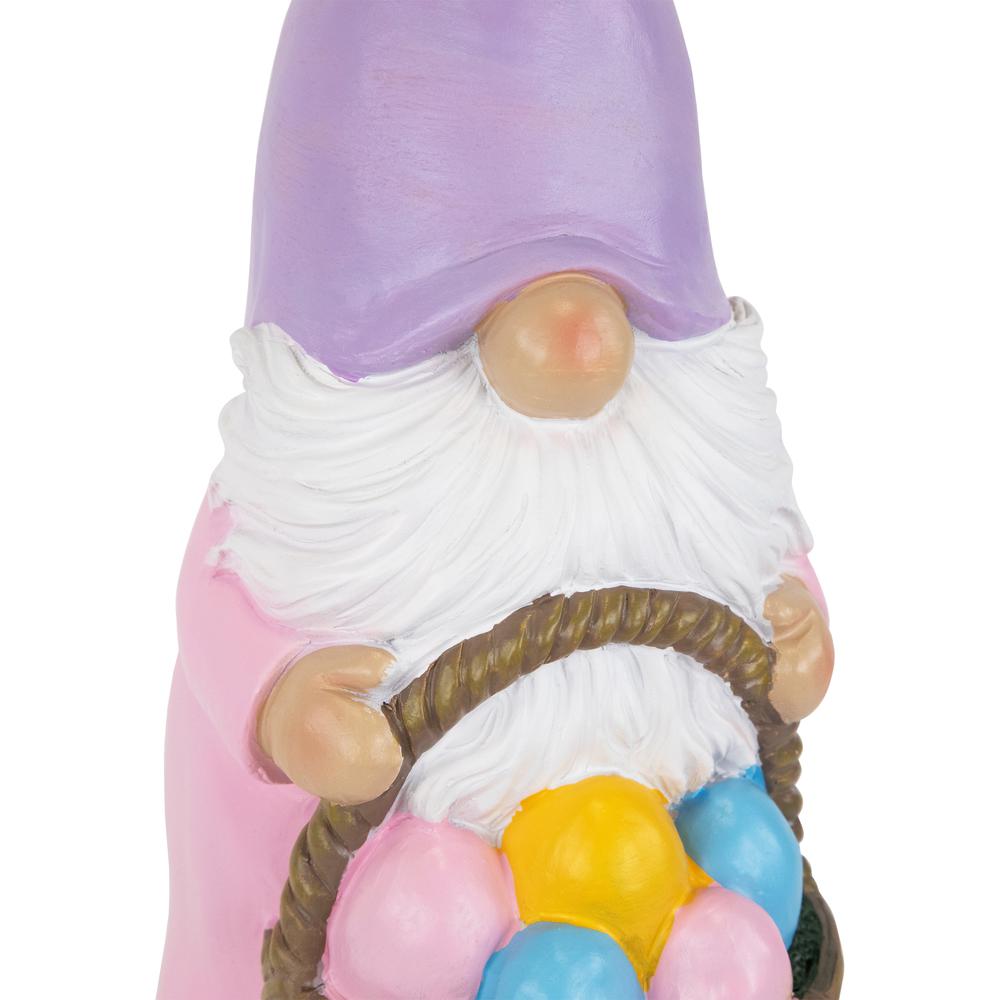 Easter Bunny Gnome with Egg Basket Figurine - 11.5". Picture 5