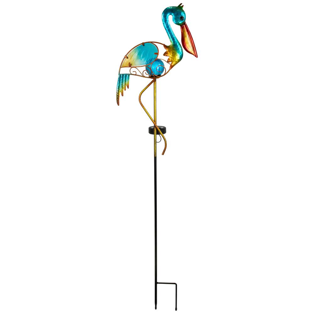 Solar Lighted Pelican Outdoor Garden Stake - 37.5". Picture 1