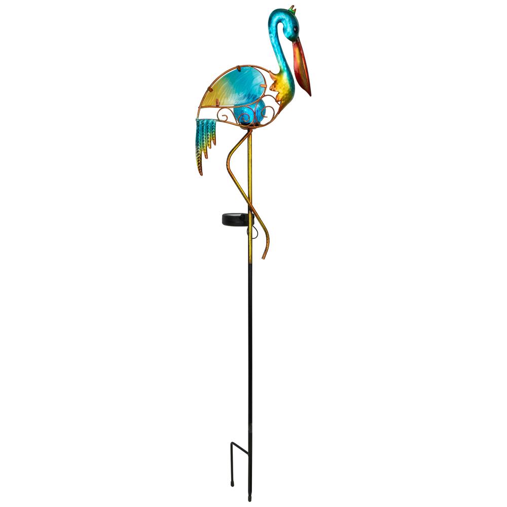 Solar Lighted Pelican Outdoor Garden Stake - 37.5". Picture 2