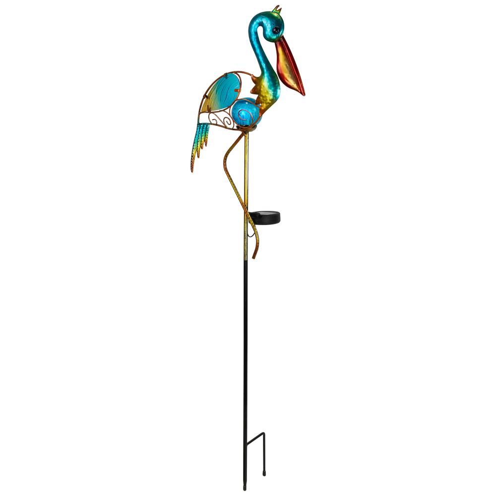 Solar Lighted Pelican Outdoor Garden Stake - 37.5". Picture 3