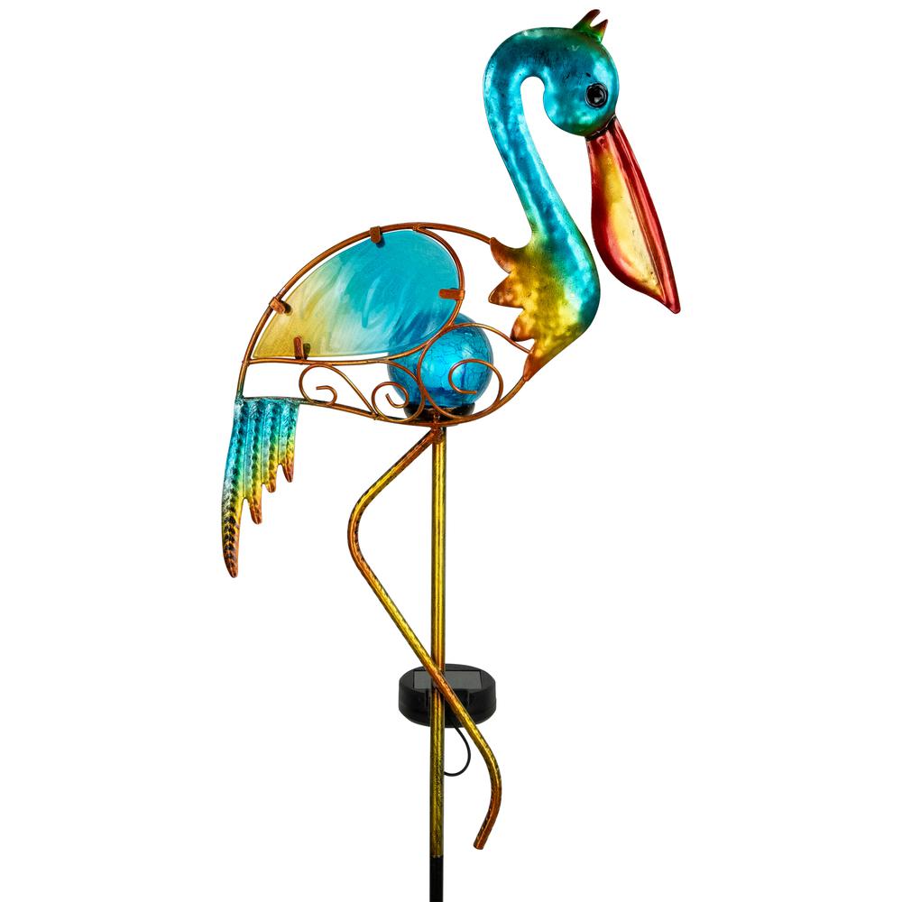 Solar Lighted Pelican Outdoor Garden Stake - 37.5". Picture 4