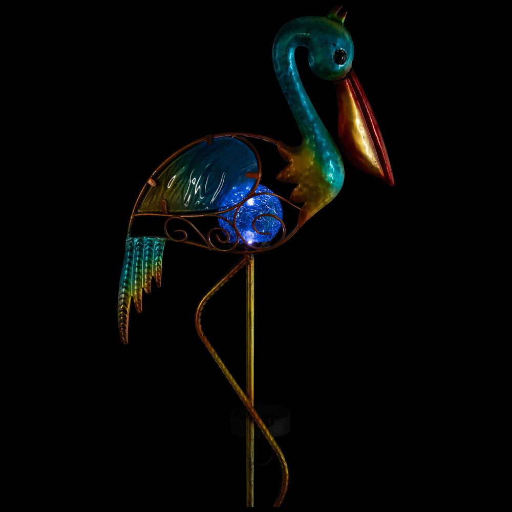 Solar Lighted Pelican Outdoor Garden Stake - 37.5". Picture 5