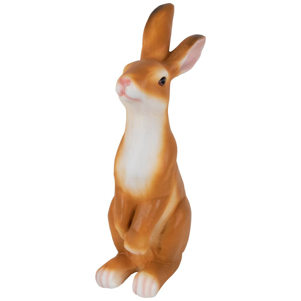Standing Curious Bunny Outdoor Garden Statue - 19". Picture 1