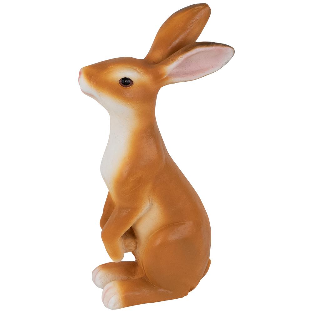 Standing Curious Bunny Outdoor Garden Statue - 19". Picture 2