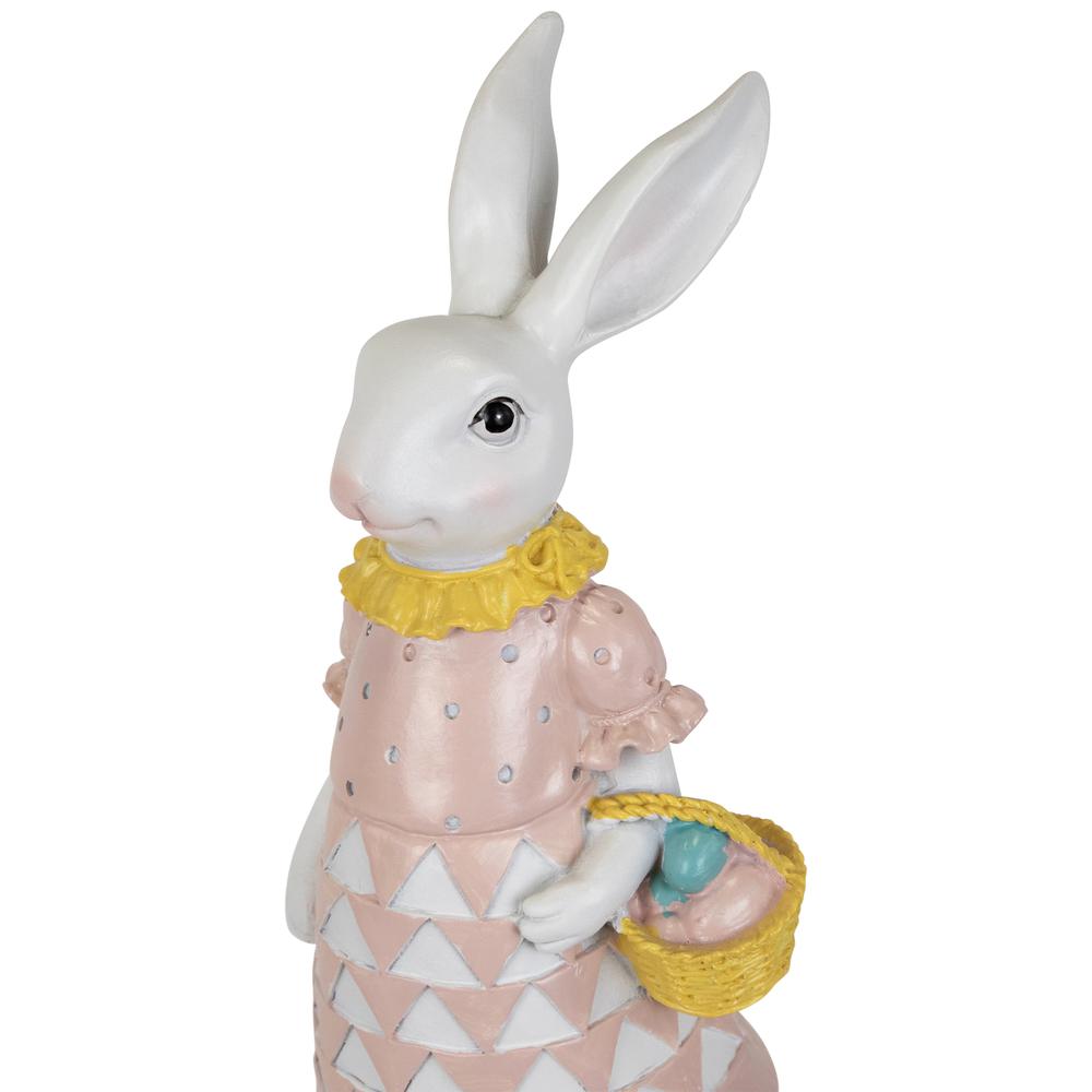 Girl Bunny with Easter Basket Outdoor Garden Statue - 12". Picture 5