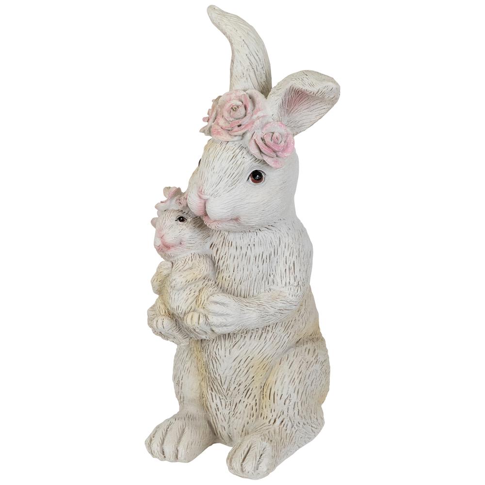 Mother and Baby Bunny Outdoor Garden Easter Statue - 9.25". Picture 2