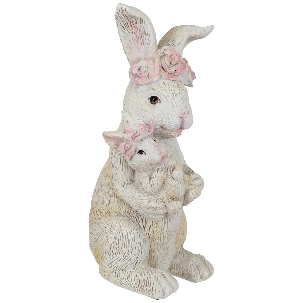 Mother and Baby Bunny Outdoor Garden Easter Statue - 9.25". Picture 3