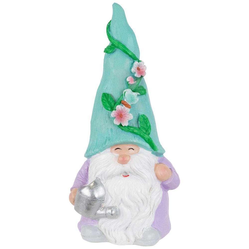 Happy Gardening Gnome with Watering Can Outdoor Garden Statue - 7.75". Picture 1
