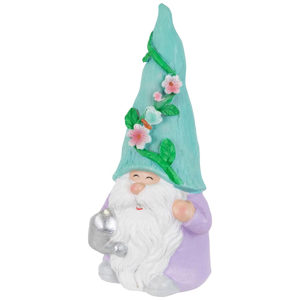 Happy Gardening Gnome with Watering Can Outdoor Garden Statue - 7.75". Picture 4