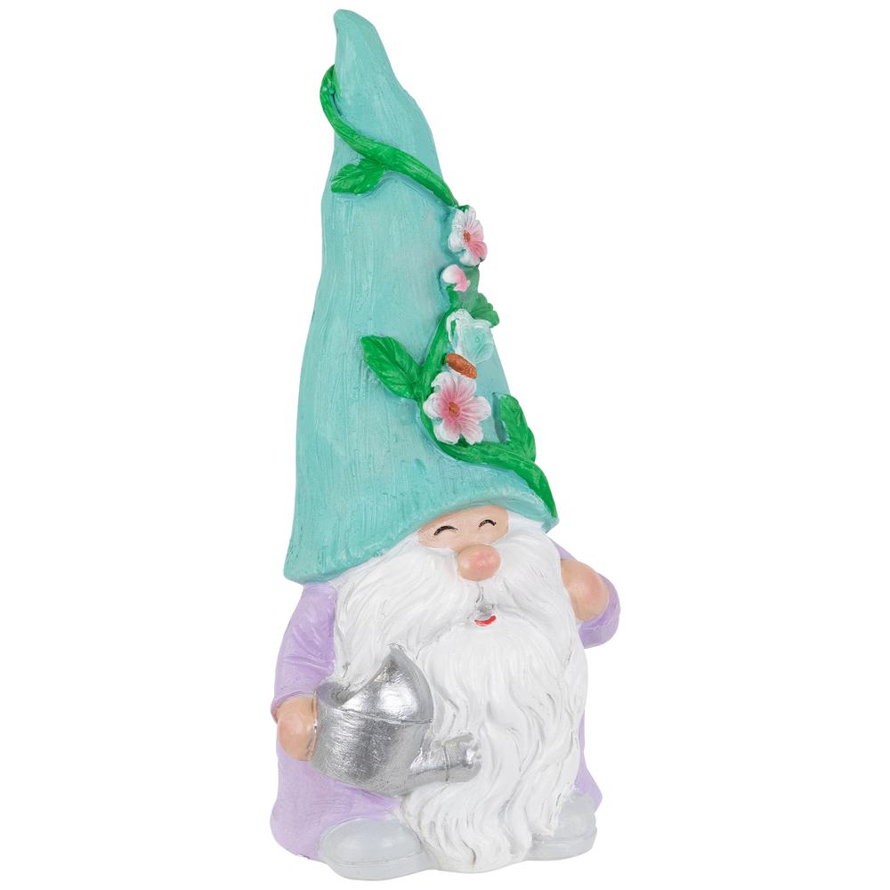 Happy Gardening Gnome with Watering Can Outdoor Garden Statue - 7.75". Picture 2