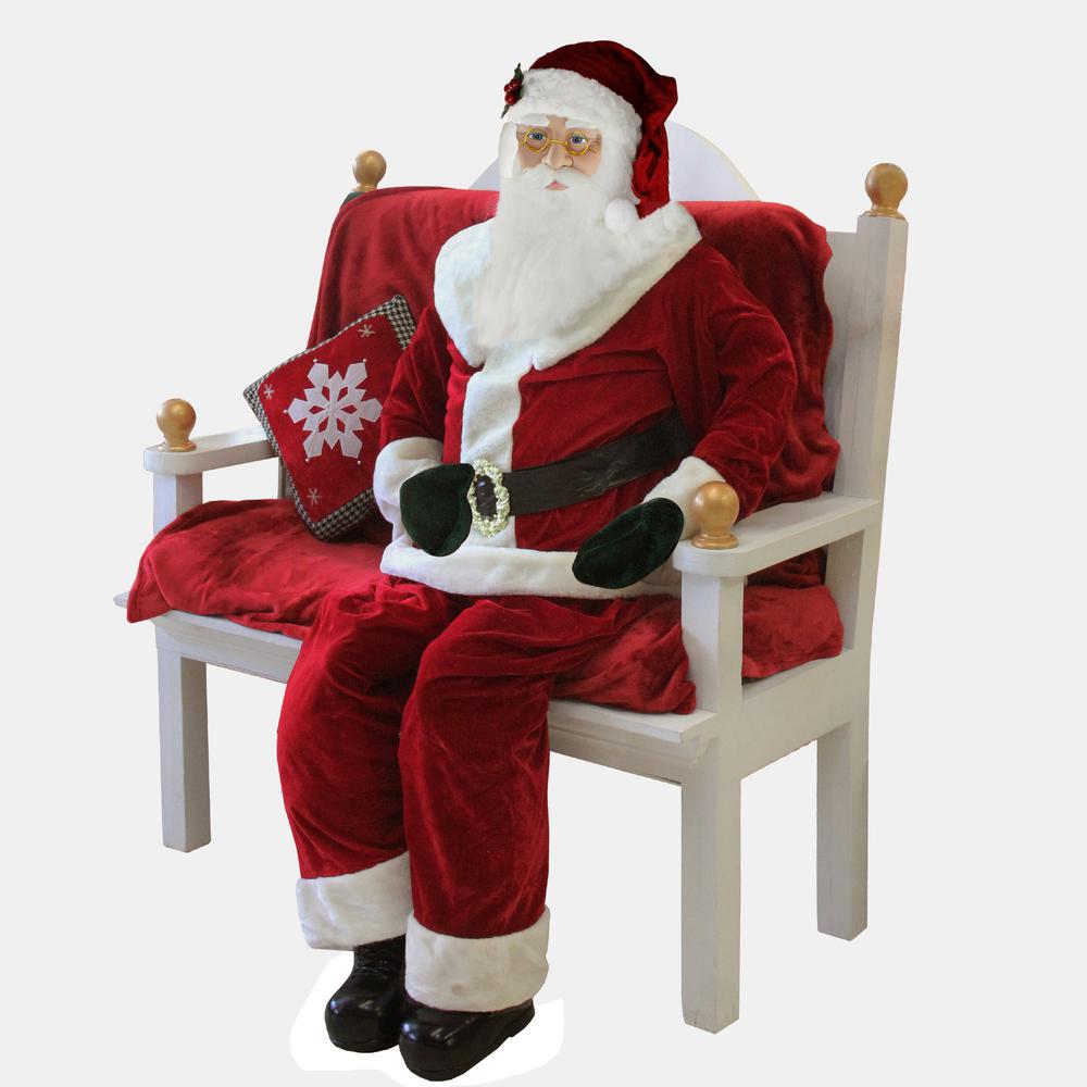 6' Red Huge Life Size Plush Standing Santa Claus Christmas Decor. Picture 3