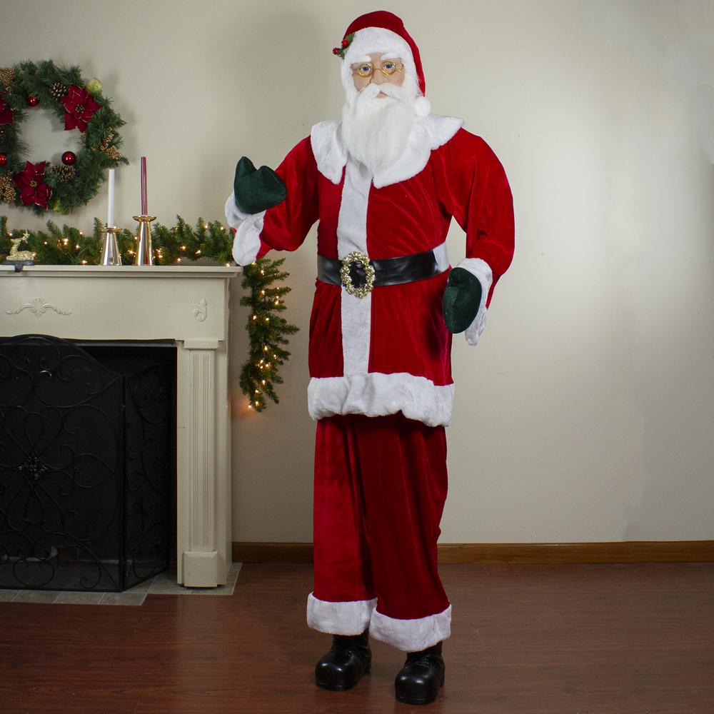 6' Red Huge Life Size Plush Standing Santa Claus Christmas Decor. Picture 2