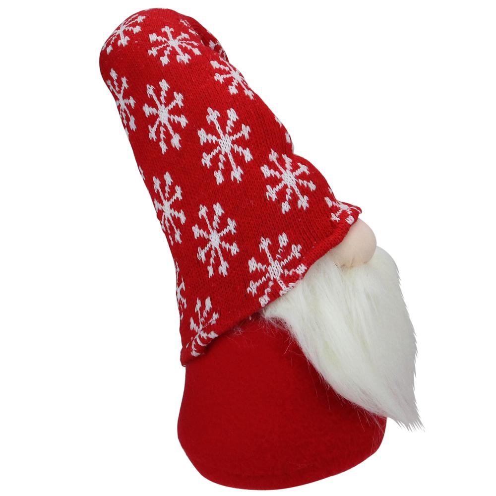 8" Big Nose Plush Red Santa Gnome Christmas Figure. Picture 3