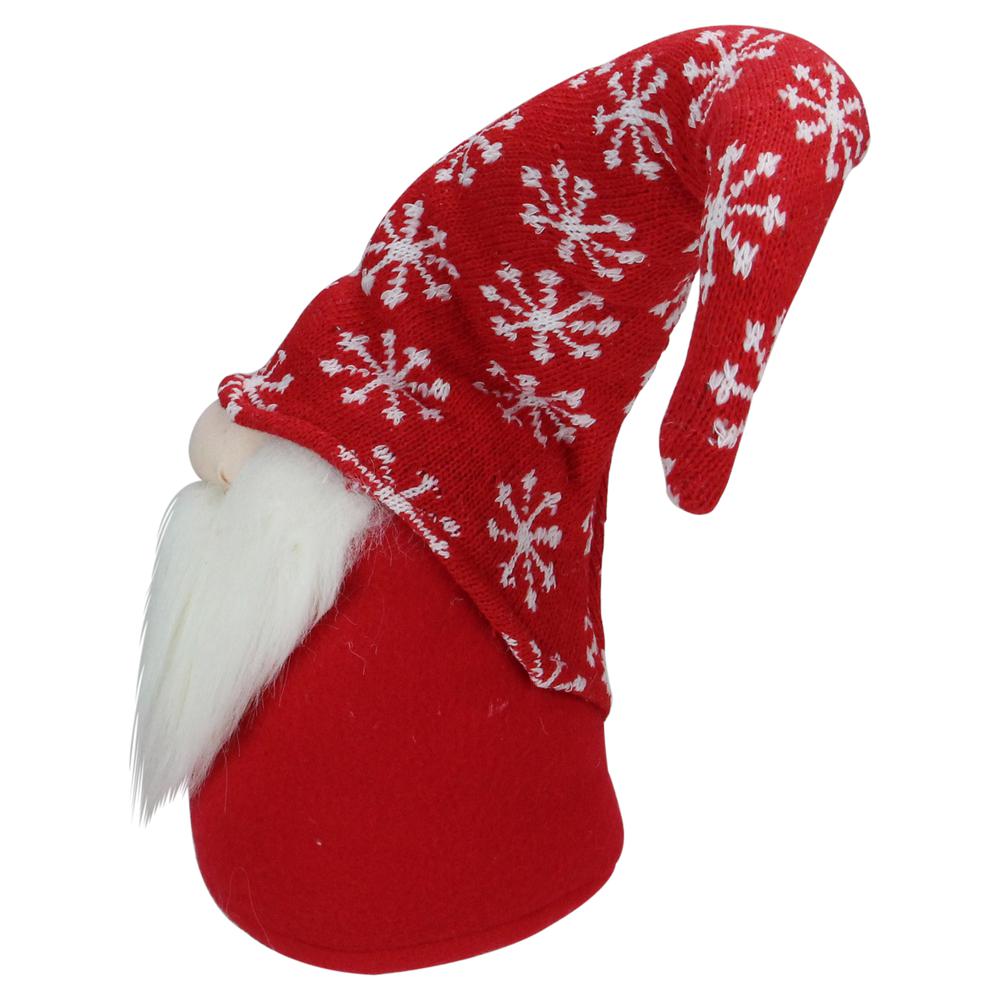 8" Big Nose Plush Red Santa Gnome Christmas Figure. Picture 4