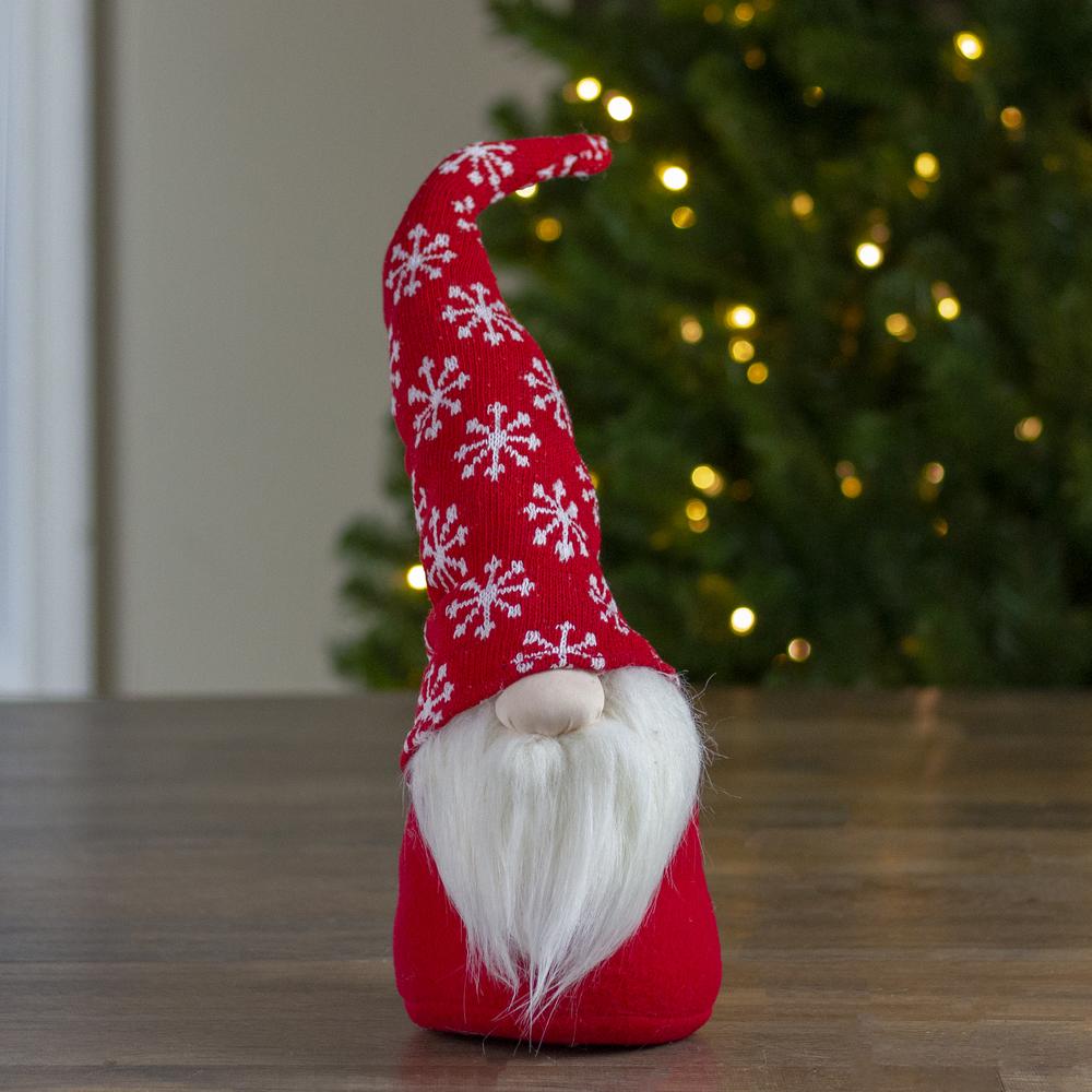 8" Big Nose Plush Red Santa Gnome Christmas Figure. Picture 2