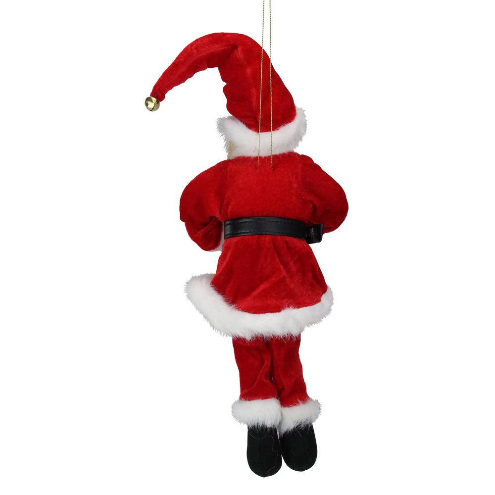 15" Red and White Bendable Elf in a Santa Suit. Picture 3