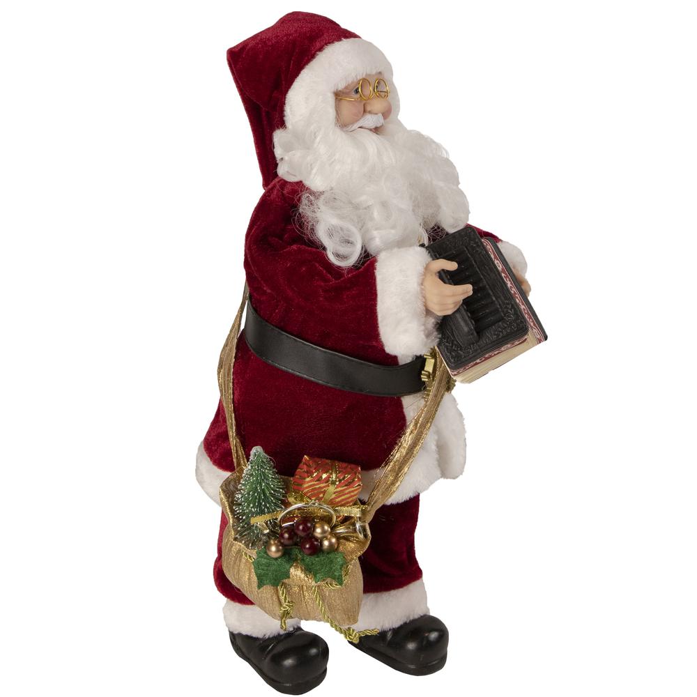 18" Animated and Musical Accordion Playing Santa Claus Christmas Figure. Picture 2