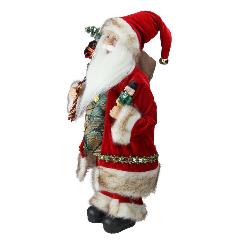 18" Red and White Standing Santa Claus Christmas Figure. Picture 2