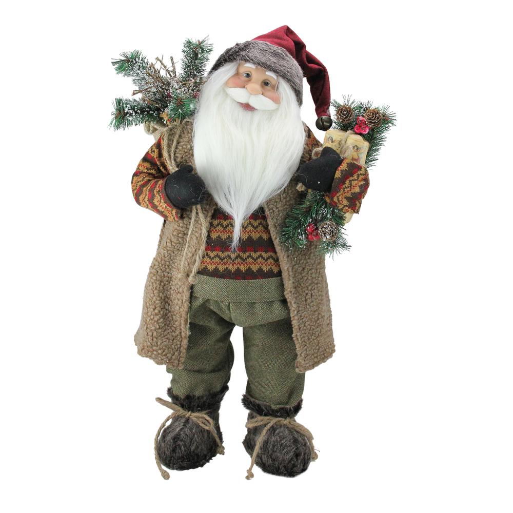 24" Country Rustic Santa Claus Christmas Figure. Picture 1