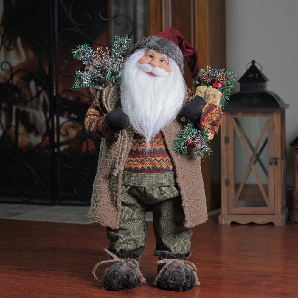 24" Country Rustic Santa Claus Christmas Figure. Picture 3