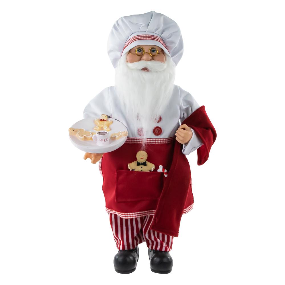 16" Chef Santa with Cookies and Napkin Christmas Figure. Picture 1